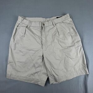 Polo Ralph‎ Lauren Shorts Mens 36 Beige Khaki Classic Fit Pleated 9 Chino Cotton
